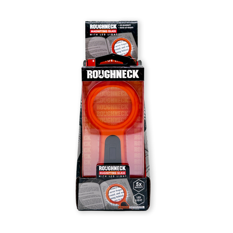 Roughneck Magnifying Glass with LED Light - 6 Piece Display