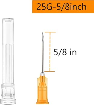 Ideal Instruments® DISPOSABLE NEEDLE POLY HARD 25 GA X 5/8 IN - 100/PKG