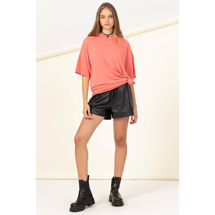 OVERSIZED SHORT SLEEVE BOXY TOP