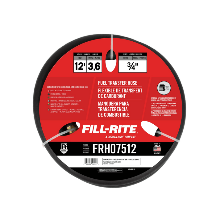 3/4"X12'Hose Fuel Transfer
