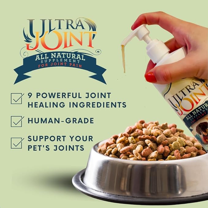 Ultra Joint - Liquid Joint Support Supplement for Dogs with Glucosamine & Chondroitin - Pain Relief from Arthritis & Inflammation - 8 OZ