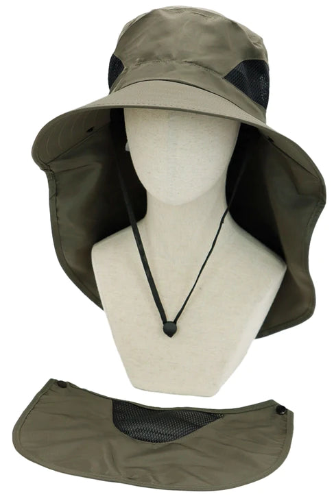 Dark Neutral Wide Brim Poly Fabric Mesh Sun Visor/NAVY BLUE