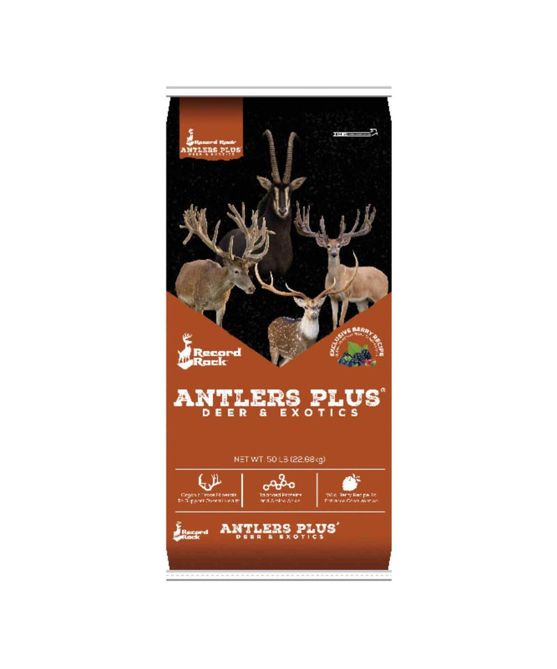 Record Rack Antlers Plus Deer and Exotics (A.P.E.X.) Feed 20% - 50 LB
