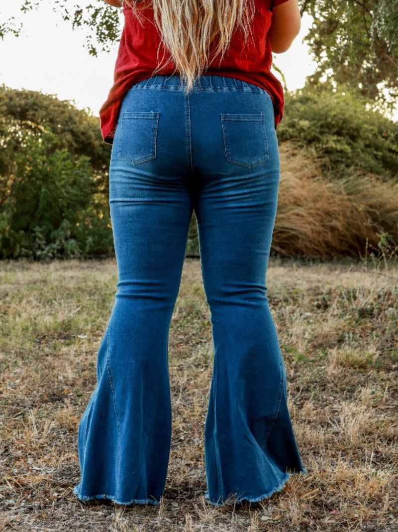 The Jolene Mid Wash High Flare Jeans