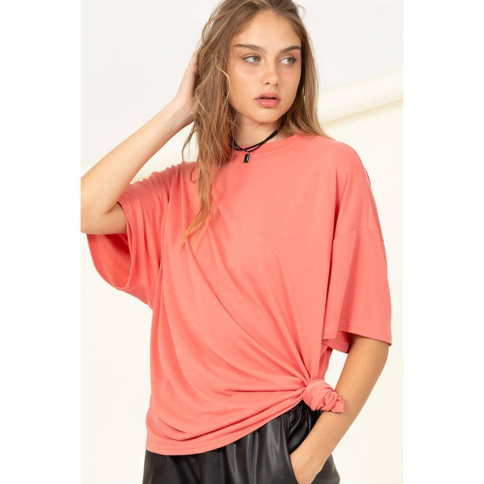 OVERSIZED SHORT SLEEVE BOXY TOP