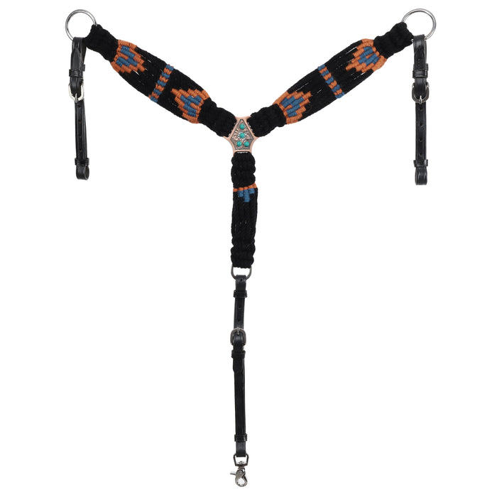 Showman Skyfire Pony Sized Mohair Browband Headstall and Breastcollar Set