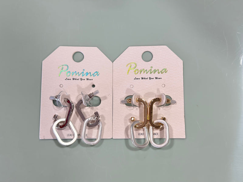 Chain-like earrings