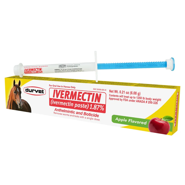 Durvet Ivermectin 1.87% Apple Flavor Paste 6.08gm