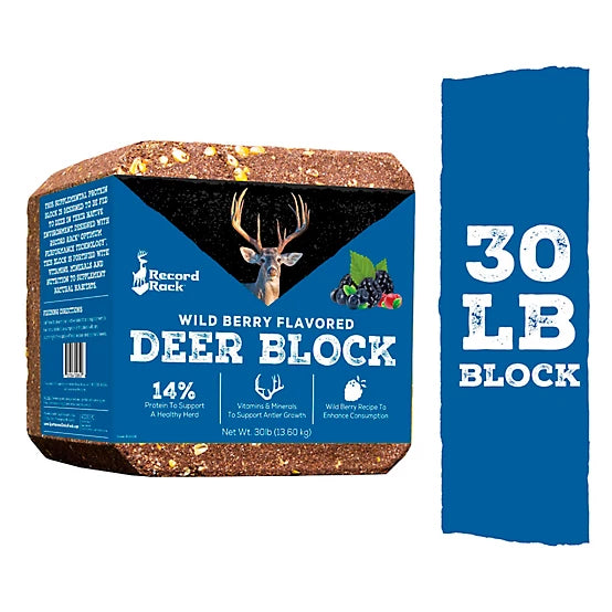 Rack Razor Blocks Record Rack 14% Protein Deer Block - 30 LB — Bushland Ranch Store