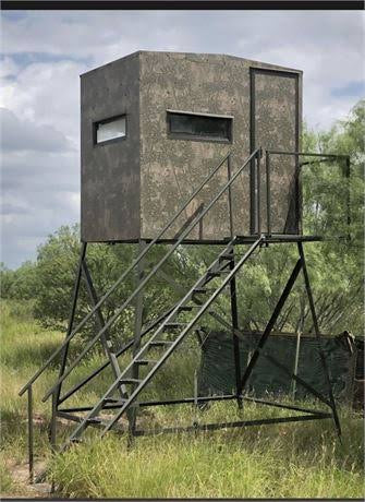 5X7 BUSHLAN OUTFITTER DEER BLINDS 8’FT TOWER