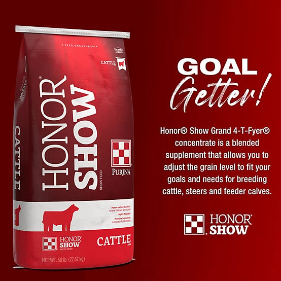 Purina Honor Show Grand 4-T-Fyer Cattle Feed, 50 lb. Bag