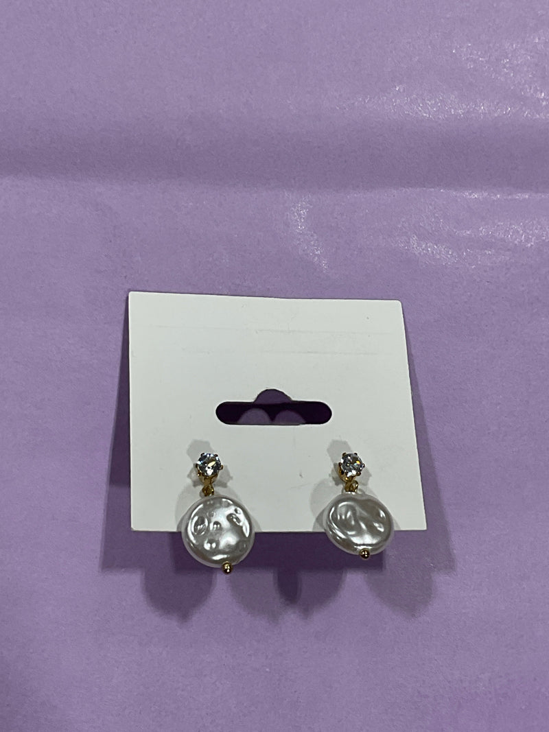 Faux Stone Pearl Earring