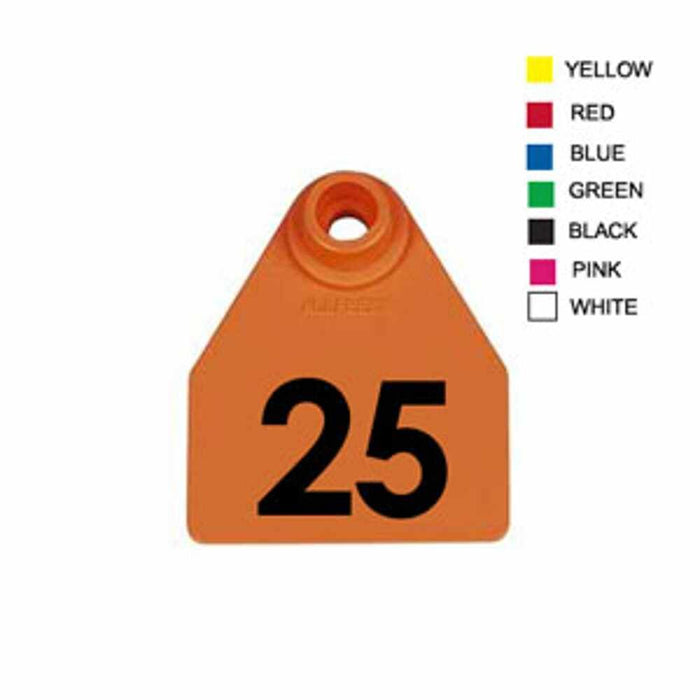 BLANK YELLOW ALLFLEX MED. FEM/SM MALE  25/BG