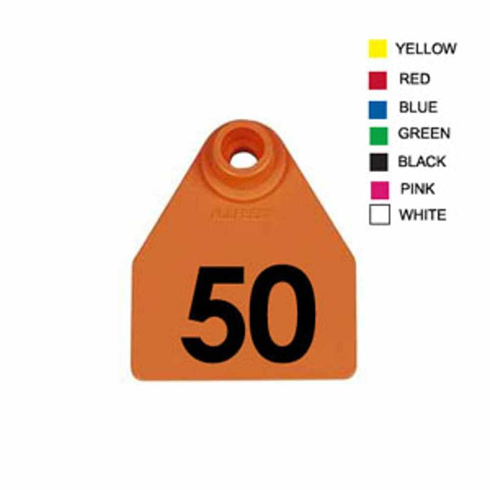 51-75 ORANGE ALLFLEX MED. FEM/SM MALE  25/BG