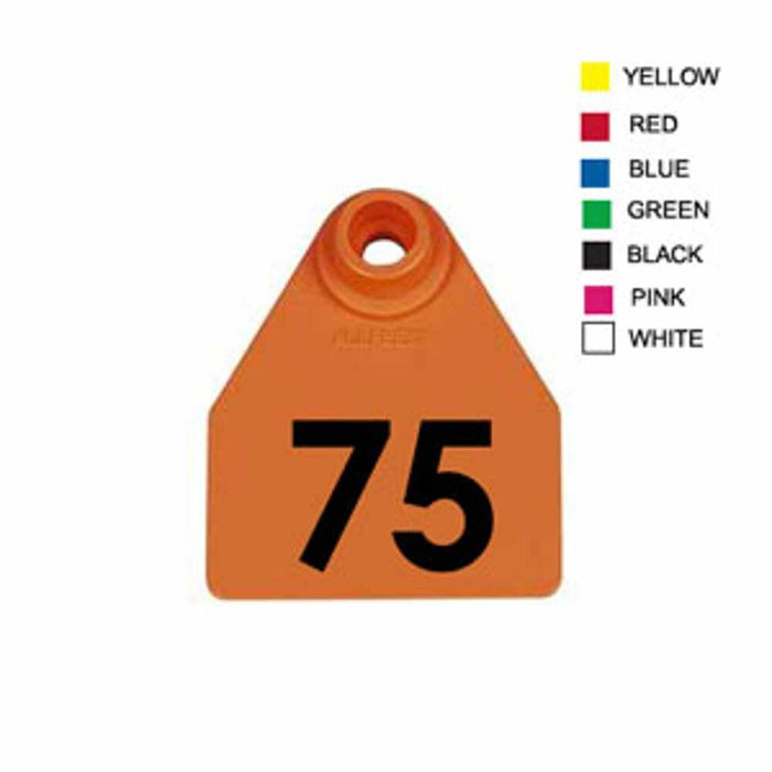 BLANK YELLOW ALLFLEX MED. FEM/SM MALE  25/BG