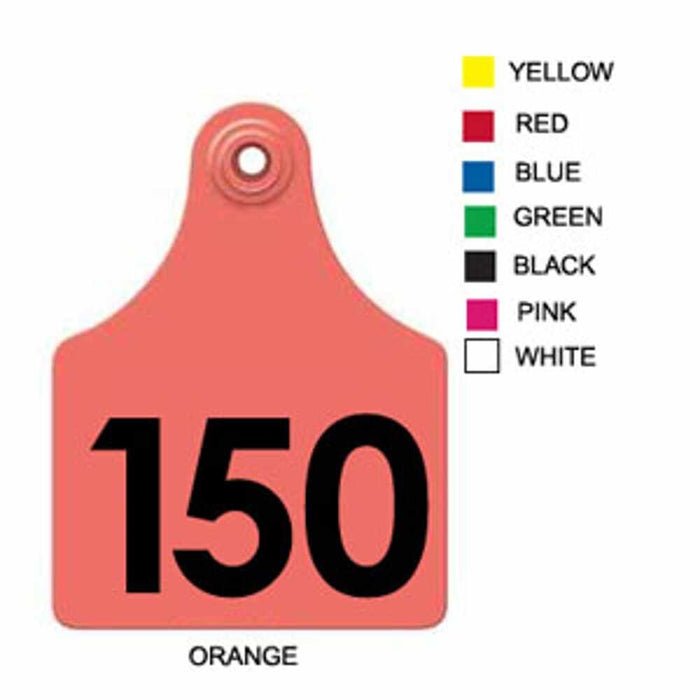 76-100 ORANGE Allflex: Maxi Fem/Sm Male