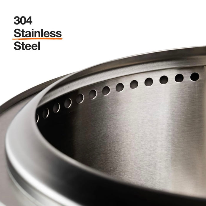 Solo Stove Yukon 2.0, 27 Inch Smokeless Fire Pit with Removable Ash Pan - Wood Burning Portable Stainless Steel Outdoor Fireplace, Stainless Steel, Ideal for 6 or More People, 38 lbs