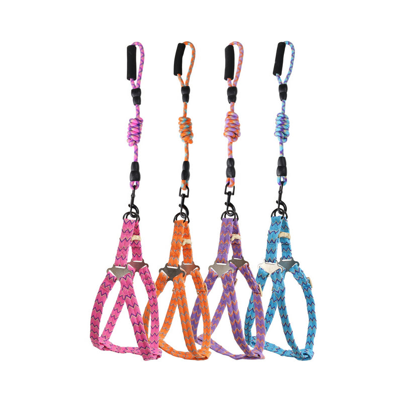 Bonita Pet: Zig-Zag Dog Harness and Leash Set - MEDIUM