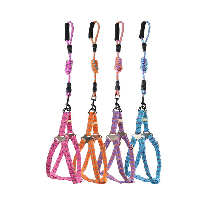 Bonita Pet: Zig-Zag Dog Harness and Leash Set - SMALL