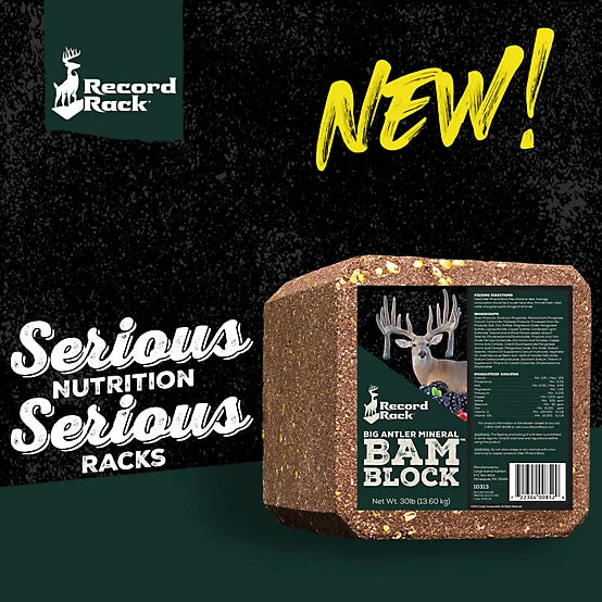 Record Rack 30 lb. BAM Big Antler Deer Mineral Block