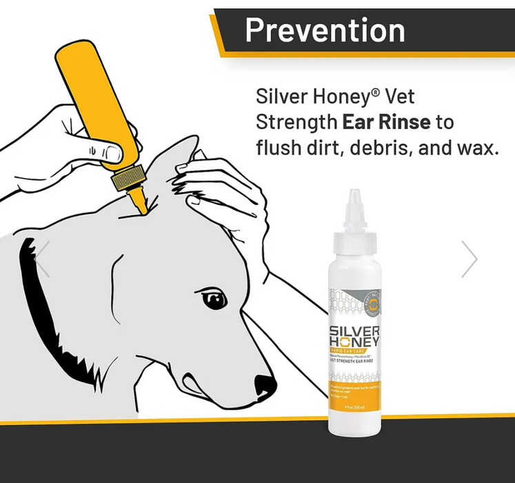 Silver Honey Rapid Ear Care Vet Strength Ear Rinse