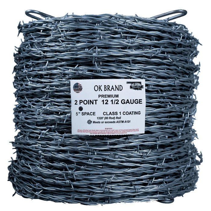 OK 2Pt 12.5ga 5" CL1 PREMIUM/SELECT Barb Wire