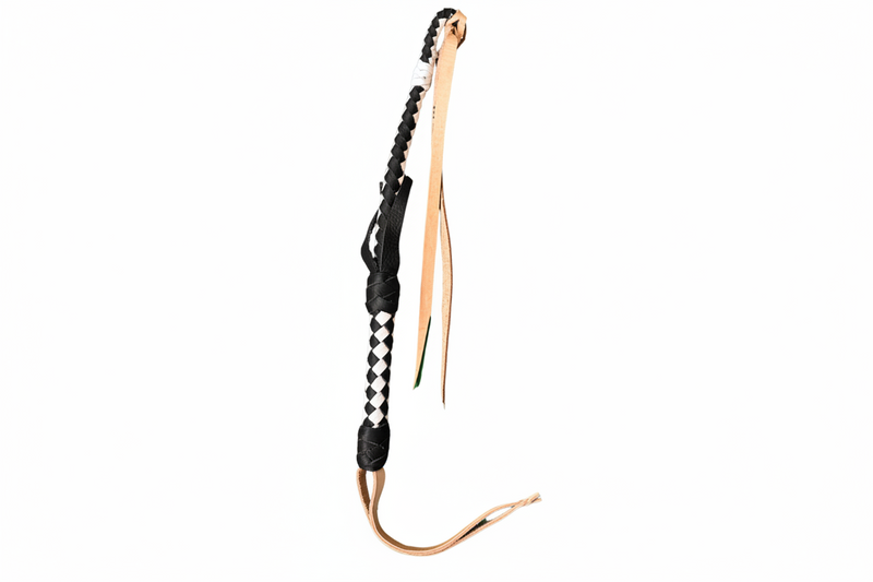 Crop leather - black/white - Cuarta
