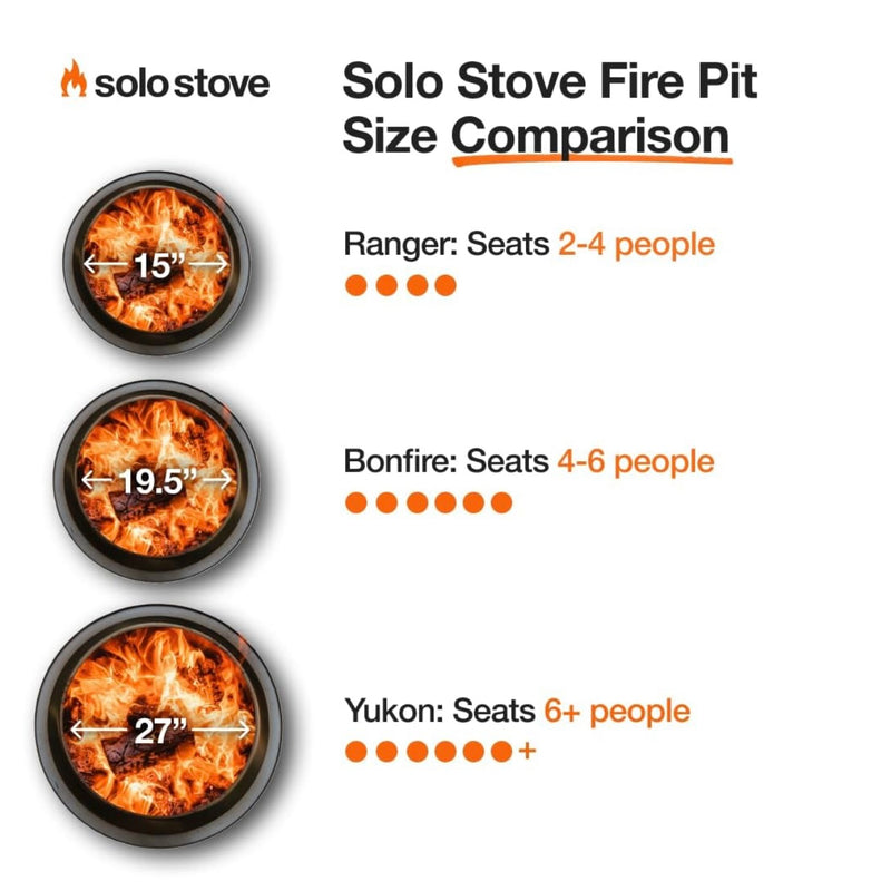 Solo Stove Yukon 2.0, 27 Inch Smokeless Fire Pit with Removable Ash Pan - Wood Burning Portable Stainless Steel Outdoor Fireplace, Stainless Steel, Ideal for 6 or More People, 38 lbs