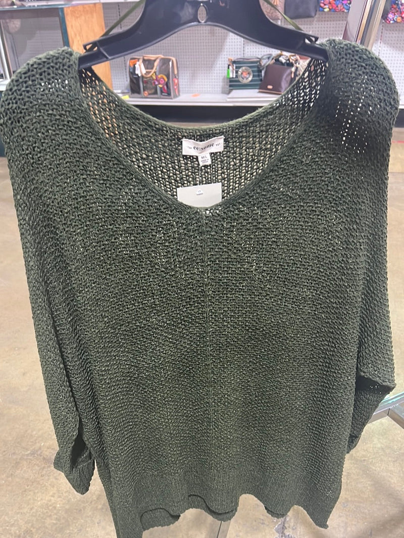 KNIT SWEATER GREEN HUNTER