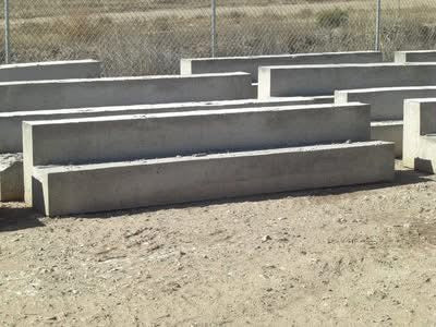 Set of Cattle Guard Bases Made of Precast Concrete 20ft