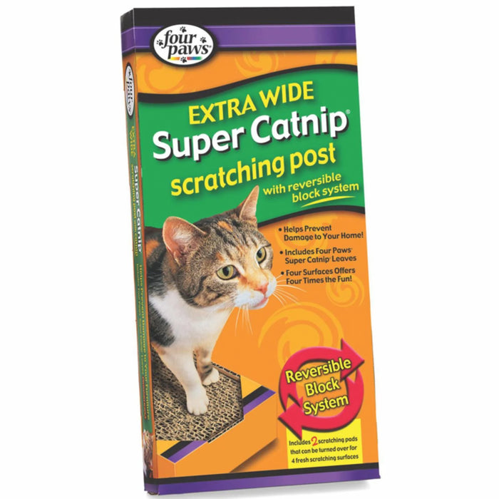Four Paws Super Catnip Extra Wide Scratching Post - CLEARANCE