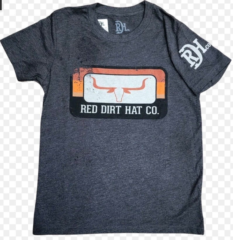 Red Dirt Hat Co. Youth "Runaway" Graphic Tee in Dark Heather Grey