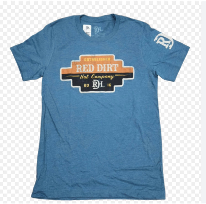 RED DIRT HAT CO AZTEC SIGN TEE SHIRT in DEEP HEATHER TEAL