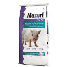 Mazuri Mini Pig Mature Maintenance Food, 25-lb