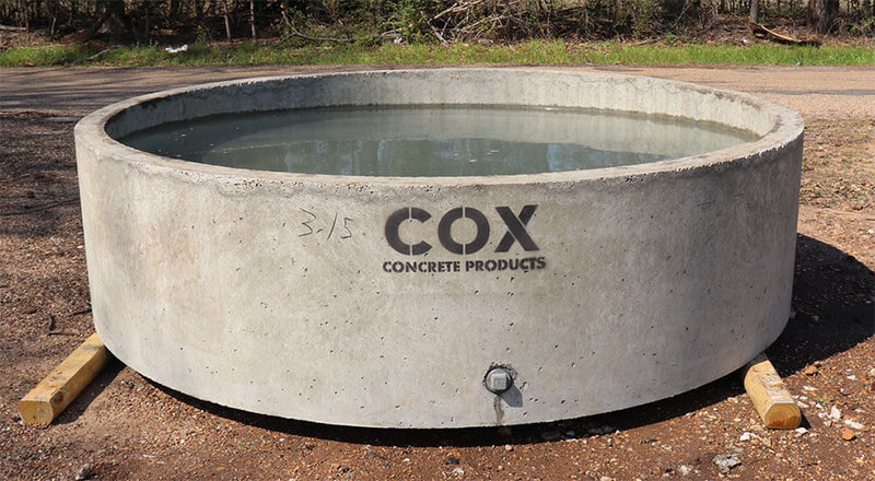 COX 550 GALLON CONCRETE WATER TROUGH ROUND