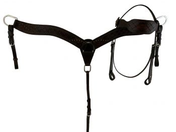 10" Double T pony saddle set with large diamond tooling, roughout fenders and skirts