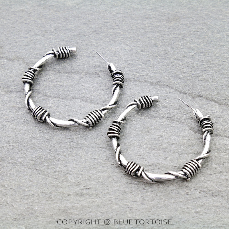 2″ Western Twisted Wire Hoop Earrings