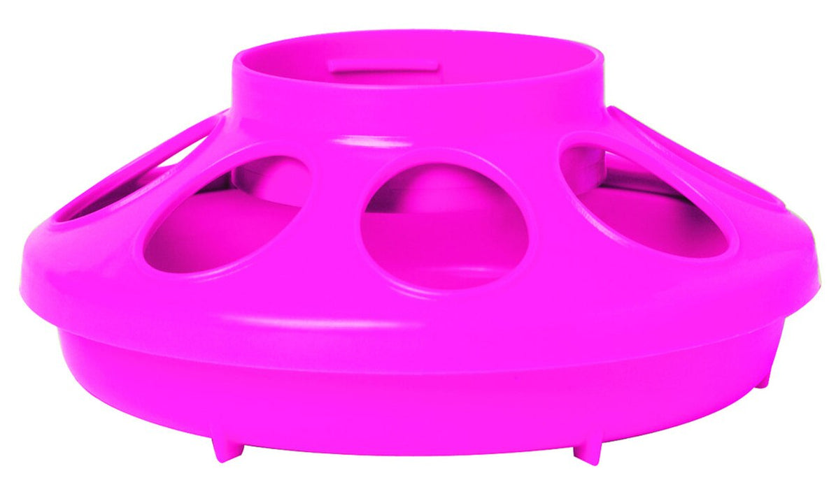 1 Quart Plastic Feeder Base - Hot Pink