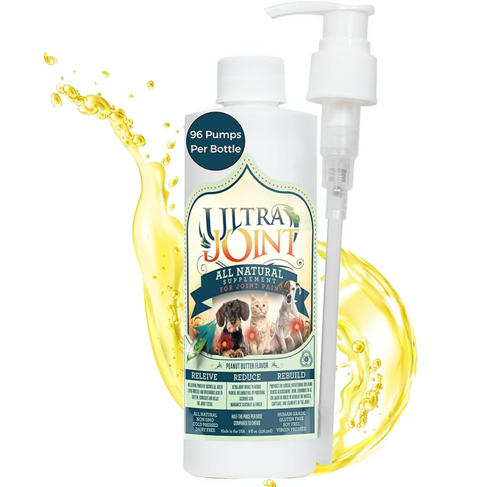 Ultra Joint - Liquid Joint Support Supplement for Dogs with Glucosamine & Chondroitin - Pain Relief from Arthritis & Inflammation - 8 OZ