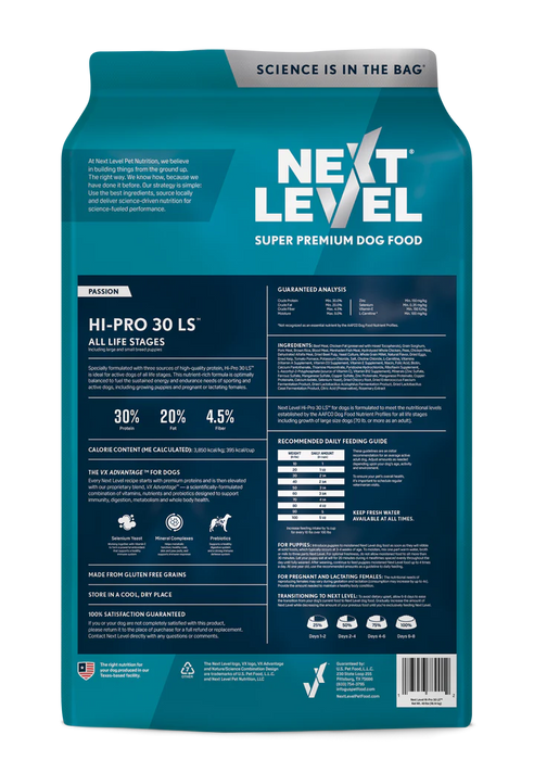 Next Level - Super Premium Dog Food - HI-PRO 30 LS™