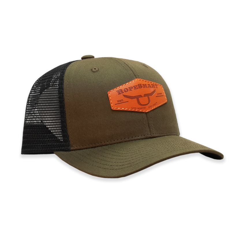 ROPESMART LEATHER SOLO STEER DIAMOND PATCH-GREEN
