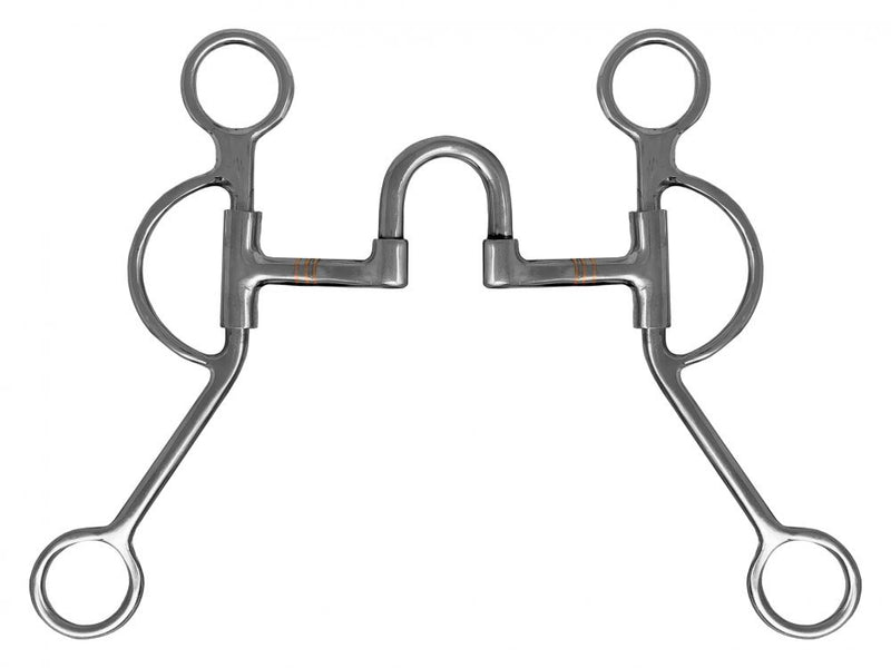 Showman ® Stainless Steel 5" Mouth Correction Bit with 8" Cheeks.