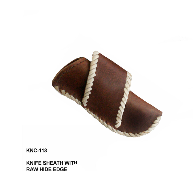 Knife Sheath rawhide edge 4 1/4 side