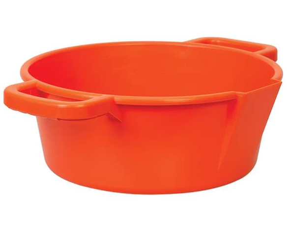Large Round Feed Pan - Orange — Bushland Ranch Store