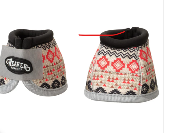 Crimson Aztec No-Turn Bell Boots