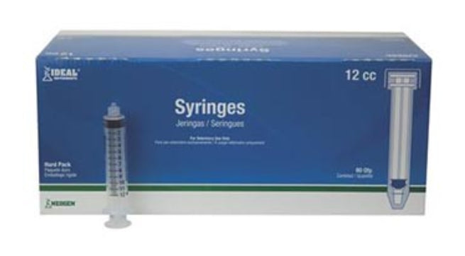 SOLD BY EACH - DISPOSABLE PREMIUM HARD PACKED 12CC SYRINGE LUER LOCK
