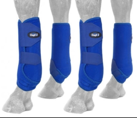 TOUGH1 EXTREME VENTED SPORT BOOTS - FULL SET - LARGE - BLUE