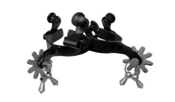 Showman Black Steel Toddler Jingle Bob Spur