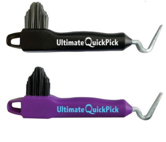 ULTIMATE HOOF PICK FIXED BRUSH 9" BLACK