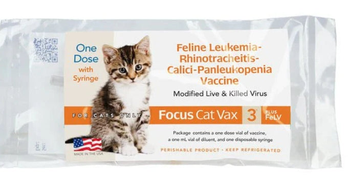 Focus Cat Vax 3 + FELV 1ds w/Syr